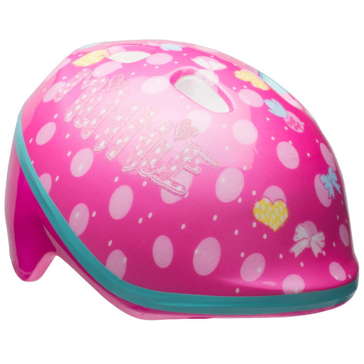 商品説明 メーカー BELL 商品名 DISNEY MINNIE MOUSE TODDLER BIKE HELMET 型番 7094304 サイズ 48-52cm 重さ 約0.5 kg 対象年齢 3歳から(メーカー参照) 安全基準 CPSC 1203 bike、ASTM F1492 skate安全基準適合 (自転車とスケート両方の安全規格をそれぞれ取得) 材質 PVC/ポリスチレン/ポリカーボネート/テリレン 生産国 Made in CHINA 仕様 あごひもはワンタッチで簡単に着脱が可能 ベンチレーション付きで、風が通り、頭も蒸れにくい構造 備考 ・ラッピング可(ラッピングバッグを商品と一緒にご購入下さい。) ・メーカーサイズ表記となります、サイズに不安のある場合は大きめのサイズをお選び下さい。 　サイズが小さいもしくは頭の形の違いにより入らないなどでの返品、交換はお受けできませんので予めご了承下さい。 ・製造過程で内側に文字の記載が見受けられる場合がありますが、不良品ではございませんのでご了承下さい。 ・製造上のキズや塗装剥がれ等や輸送時のパッケージへのダメージが見受けられる場合がございます。 ■予告なくメーカー仕様変更する場合がございます。 ■画像と商品が一部異なる場合もございますのでご了承ください。 ■在庫数、価格は日々変動いたします。 ※お買いもの前に必ずご確認ください。 ■アメリカ製品について ■お買い物ガイド 【検索キーワード】 Bell ベル アメリカ 海外 キャラクター ヘルメット 子供 子ども キッズ 幼児 園児 通園 通学 子ども用 自転車 バランスバイク キックボード 女の子 プレゼント 可愛い 目立つ おしゃれ ディズニー キャラクター ミニーちゃん