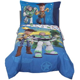 ディズニー トイストーリー4 子供 寝具 4点 セット トドラーベッディング 子ども用 ベッドカバー 掛布団 シーツ 枕カバー