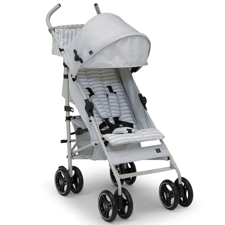 【マラソン限定◆POINT10倍】ベビーギャップ シングル ベビーカー グレー ストライプ B型ベビーカー 1人用 baby GAP ストローラー デルタ