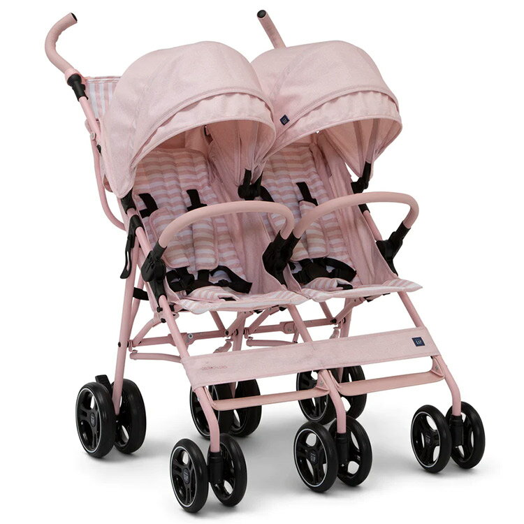 【P10倍◆4/4 20:00-17 9:59】ベビーギャップ ダブル ベビーカー ピンク ストライプ B型ベビーカー 2人用 baby GAP ストローラー デルタ /配送区分A
