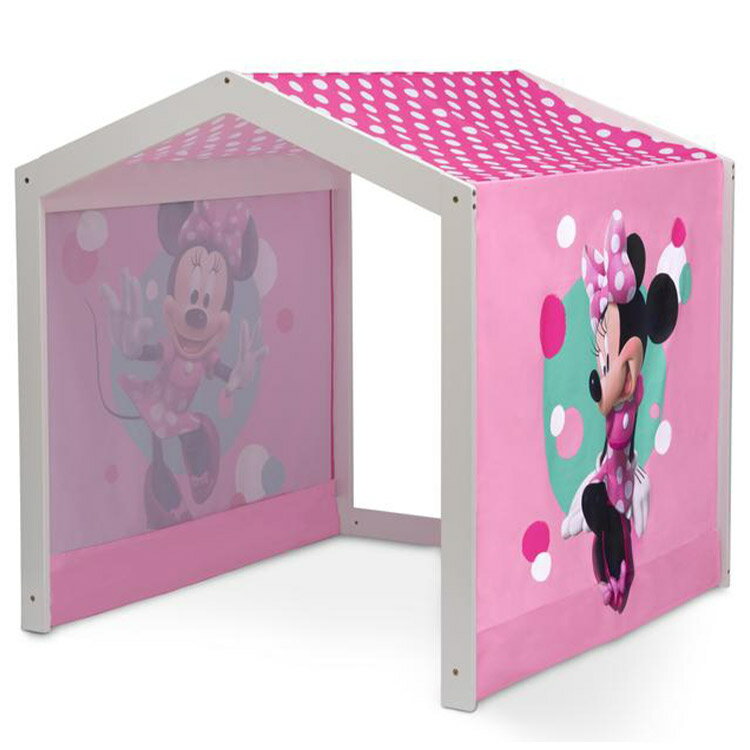 商品説明 メーカー Delta 商品名 Minnie Mouse Indoor Playhouse with Fabric Tent for Boys and Girls 型番 PH86503MN サイズ 本体：約L108cm×W108cm×H122cm / お届け 約L9cm×H43cm×W96.5cm 重さ 約14kg 対象年齢 1歳半頃から(メーカー参照) 安全基準 米国消費者製品安全委員会適合(CPSC) 材質 木製 生産国 Made in China 仕様 子ども部屋やリビングに大好きなキャラクターのプレイハウス テーブルや椅子を置いて読書やお勉強スペースや ベッドを置いて、キャノピー付きベッドのような特別感！ 隠れ家のような、秘密基地のような、子供達の思い出作りに！ 安全面を考えて、角は全て丸く削られた設計 備考 ・ラッピング不可 ・組立必要/説明書図解（英語表記） ・入荷時期によりデザイン・カラー変更の場合がございます。 ・お子様から離れて大人の方が組み立て下さい。 ・本体以外の画像の小物、家具、おもちゃなどは含まれません。 ・組み立て時に加工が必要な場合や、ボルト・ネジなどを別途お手配頂く場合もございます。 ・輸入品特有の製造上のキズ、塗装剥がれ等や輸送時の外箱ダメージが見受けられる場合がございます。 ・メーカー出荷時の状態により、箱を修繕しお送りする場合もございます。 ・ご使用時、必ず大人の方がそばで付き添って下さい。 ■画像と商品が一部異なる場合もございますのでご了承ください。 ■在庫数、価格は日々変動いたします。 ※お買いもの前に必ずご確認ください。 ■アメリカ製品について ■お買い物ガイド 【検索キーワード】 ミニー ミニーちゃん インテリア 子供 家具 子供部屋 デルタ インドア プレイハウス おままごと ままごと ごっこ遊び ハウス キッズハウス 秘密基地 隠れ家 おもちゃ 遊具 おうち 家 室内 室外 子ども こども ディズニー ミニーマウス Delta Children Indoor Playhouse 収納家具 かわいい オシャレ 人気 アメリカ インポート 輸入 プレゼント 誕生日 クリスマス