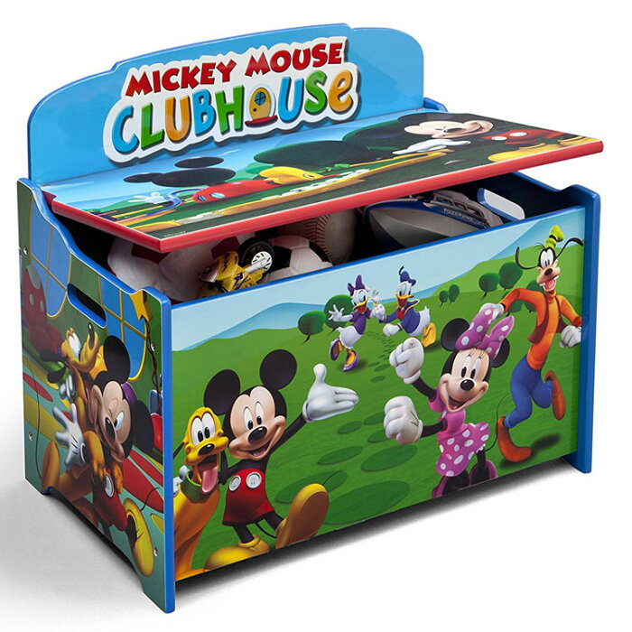 Online ONLY(海外取寄)/ ディズニー ミッキーマウス デラックス おもちゃ箱 3-7歳 木製 Delta デルタ