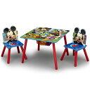 デルタ ディズニー ミッキーマウス テーブル&チェア セット 収納付き 子供家具 学習机 椅子 3点 ...