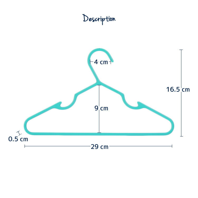 Delta ベビー キッズ 子供用 ハンガー 30本セット ターコイズ 97478-476
