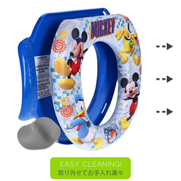 【P10倍・〜5月06日10時+クーポン有】ディズニー ミッキーマウス ソフト補助便座 男の子 便座 携帯 キャラクターポッティシート おまる