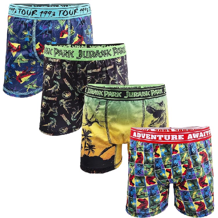 送料無料/ ボクサー ブリーフ セット 子供 ジュラシック ワールド 4枚組み 100-160cm ウルトラクール 男児 キッズ 下着 子ども用 パンツ トラン...