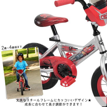 Online ONLY(海外取寄)/ 12インチ ディズニー カーズ 幼児用 子供 キッズ ジュニア用 自転車 子ども 補助輪付 Huffy 22449