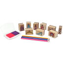 知育玩具 スタンプ 木製 メリッサ＆ダグ 乗り物 プリンセス プレゼント 子ども おもちゃ Melissa&Doug