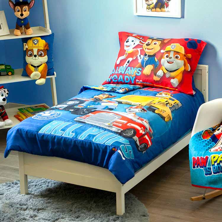 12月中旬入荷予約販売/ パウ・パトロール 子供 寝具 4点 セット 子供用布団 子供用寝具 トドラーベッデ..