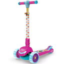 商品説明 メーカー Sakar 商品名 Disney Princess Kick Scooter 型番 JPRNS-3KIK サイズ 本体(約)：55.8L x 25.4W x 57.1-74.9H cm 折りたたみ時(約)：56L x 25.5W x 13H cm デッキサイズ：55 x 13 cm タイヤサイズ：Front 12cm/Rear 9cm 重さ (約)3.1kg 対象年齢 3歳から60kgまで(メーカー参照) 安全基準 消費者製品安全性改善法適合(CPSIA) 米国安全基準適合(ASTM) 材質 スチール 生産国 Made in CHINA 仕様 初めてにぴったり3輪キックボードです。 ハンドルバー、タイヤ、フロントがライトアップします。 オシャレで可愛いキックスクーター ※単3電池×3必要 【ご注意】 ※キックスケーターは安全な場所でご使用ください。 （1） 公園など障害物の無い安全な場所でご使用ください。 （2） 必ずヘルメット等の保安部品を装備し、大人の方と一緒にご使用ください。 （3） 公道や人混みの中、又は交通が頻繁な道路においての使用はしないでください。 （4） 坂道でのご使用はお避けください。又、近くに段差やくぼみ、溝がある場所でのご使用はお避けください。 （5） 夜間、視野の悪い時、雨等の悪天候の日のご使用はお避けください。 （6） 1ケ月に1回程度、ネジ等の緩みがないか安全点検してください。 備考 ・ラッピング可(ラッピングバッグを商品と一緒にご購入下さい。) ・組立必要/説明書図解（英語表記） ・入荷時期によりデザイン・カラー変更の場合がございます。 ・小さなパーツを含む場合がございます、お子様から離れて大人の方が組み立て下さい。 ・組み立て時に加工が必要な場合や、ボルト・ネジなどを別途お手配頂く場合もございます。 ・輸入品特有の製造上のキズ、塗装剥がれ等や輸送時の外箱ダメージが見受けられる場合がございます。 ・メーカー出荷時の状態により、箱を修繕しお送りする場合もございます。 ■画像と商品が一部異なる場合もございますのでご了承ください。 ■在庫数、価格は日々変動いたします。 ※お買いもの前に必ずご確認ください。 ■アメリカ製品について ■お買い物ガイド 【検索キーワード】 ガールズ インライン スクーター キッズ 子供 キックスクーター キックボード キックスケーター コンパクト 高さ調節 公園 プレゼント 誕生日 クリスマス 乗用玩具 おもちゃ ディズニー プリンセス オーロラ姫 シンデレラ モアナ アリエル ムーラン