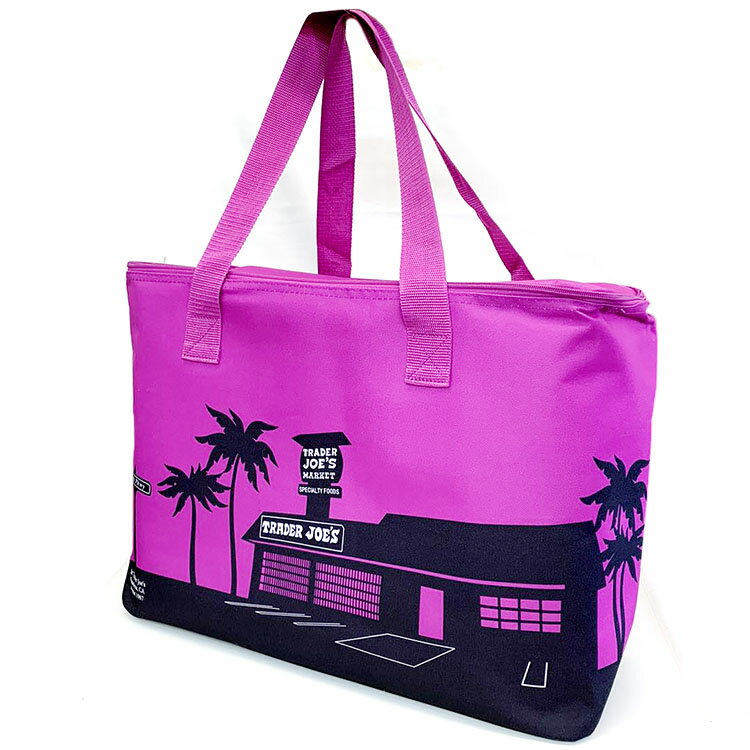TRADER JOE'S トレーダージョーズ 保冷バッグ クーラーバッグ ショッピングバッグ パープル XLのサムネイル