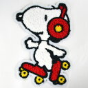 【マラソン限定◆POINT3倍】送料無料/ ワッペン スヌーピー ローラースケート L 全身 刺繍 キャラクター ディズニー ワッペン アップリケ SNOOPY