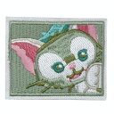 【マラソン限定◆POINT3倍】送料無料/ ワッペン ジェラトーニ スクエア 刺繍 アイロン 四角 キャラクター ディズニー ダッフィフレンズ ネコ ワッペン ...