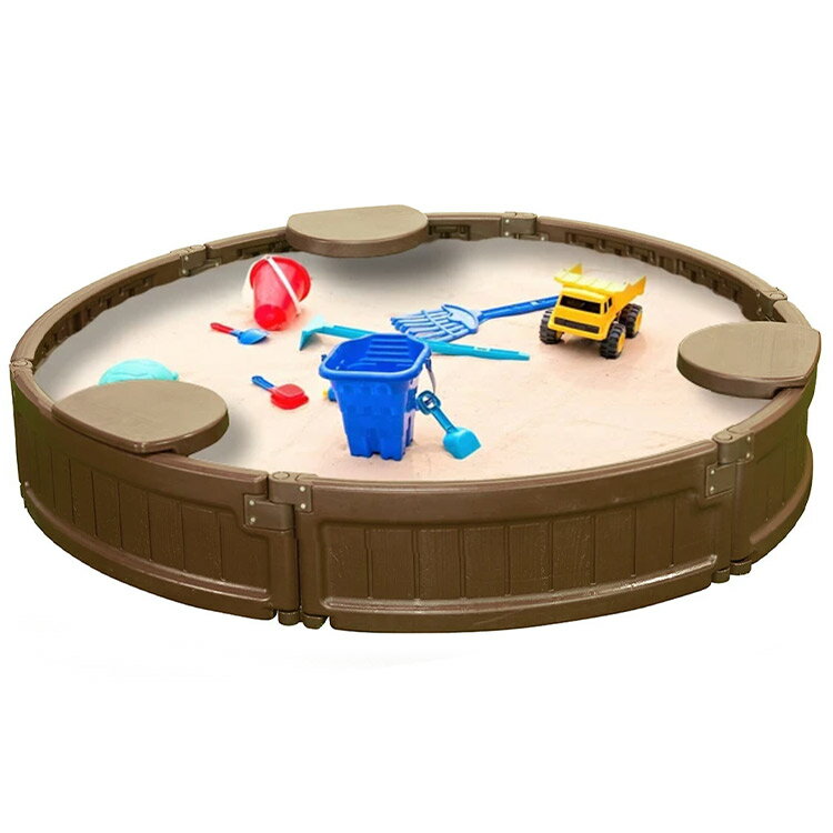 商品説明 メーカー Private Brand 商品名 4ft Round Sandbox 型番 BXSB120-Round サイズ (約)：120W×120L×20H cm 重さ (約)： 材質 高密度ポリエチレン 安全基準 米国安全基準適合(ASTM) 仕様 動物から砂場を守るカバー付き 座って遊べる椅子付き 遊んでいない間に動物に砂場を 荒らされてしまったり、 風で砂が舞ってしまうのを防ぐ カバーが付属します。 砂場の縁にはベンチ付きで座って遊ぶ事ができます。 砂遊びが終わる頃にはガーデニングを楽しむ花壇としてもお使いいただけます。 ※砂・おもちゃ等は付属しません 備考 ・ラッピング不可 ・組立必要/説明書図解（英語表記） ・入荷時期によりデザイン・カラー変更の場合がございます。 ・小さなパーツを含む場合がございます、お子様から離れて大人の方が組み立て下さい。 ・組み立て時に加工が必要な場合や、ボルト・ネジなどを別途お手配頂く場合もございます。 ・輸入品特有の製造上のキズ、塗装剥がれ等や輸送時の外箱ダメージが見受けられる場合がございます。 ・メーカー出荷時の状態により、箱を修繕しお送りする場合もございます。 ・ご使用時、必ず大人の方がそばで付き添って下さい。 オーバル砂場はこちら スクエア砂場はこちら ※お買いもの前に必ずご確認ください。 ■アメリカ製品について ■お買い物ガイド 【検索キーワード】 砂場 砂あそび すな場 砂場サークル 砂場枠 すなば カバー付き 子供 こども 庭 遊具 キッズ ガーデンファニチャー 大型遊具 小学生 女の子 男の子 キッズ 学校 幼稚 保育園用品 大型遊具 子供の日 幼児 誕生日プレゼント 屋内 誕生日 おすすめ プレゼント クリスマスプレゼント