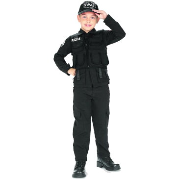 コスチューム 子供 男の子 90-150cm SWAT スワット ポリス