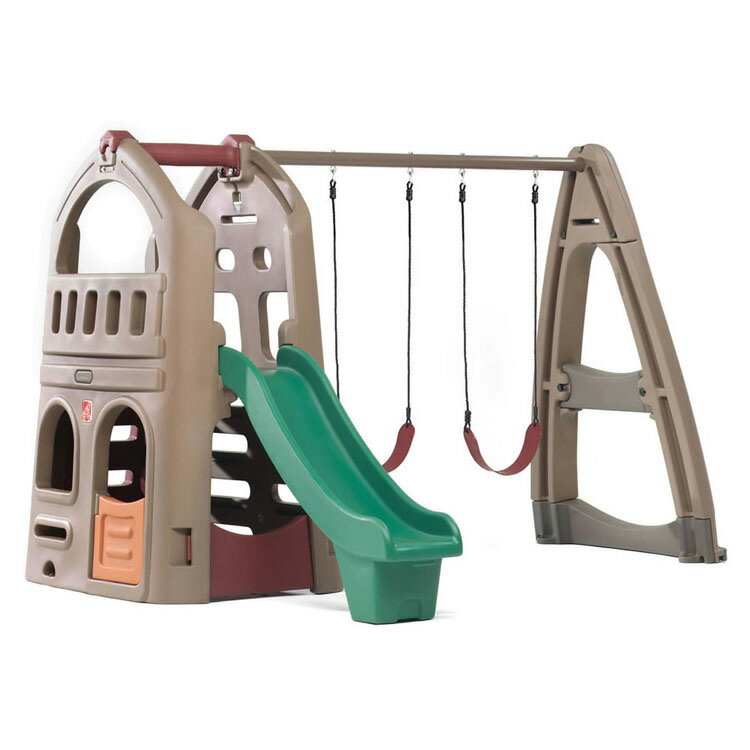 商品説明メーカーSTEP2商品名PLAYHOUSE CLIMBER & SWING EXTENSION型番754300 サイズ組立時：190.5 x 279.4 x 292 cmお届け時：209.6 x 73.7 x 25.4 cm/145.4 x 192.4 x 54.6 cm　(2Box)重さ25.6 kg / 58.5 kg対象年齢3歳から安全基準ヨーロッパ規格適合(EN-71)材質プラスチック生産国USA仕様すべり台長さ：168 cm耐久重量：クライマー：113 kg / ブランコ：34 kg備考・ラッピング不可・組立必要/説明書図解（英語表記）　小さなパーツを含む場合がございます、お子様から離れて大人の方が組み立て下さい。　組み立てに加工等が必要な場合も御座います。ボルト、ネジなど別途お手配頂く場合もございます。・輸入商品特有の製造上のキズや塗装剥がれ等や輸送時のパッケージへのダメージが見受けられる場合がございます。予めご了承ください。・入荷時期によりデザイン・カラー変更の場合がございます。・お届けボックスに関しましては、メーカー出荷時の状態より入荷時の箱を加工しお送りする場合もございます。 ・ご使用時、必ず大人の方がそばで付き添って下さい。送料代金引換利用不可北海道・沖縄・離島へのお届け：別途見積り必要上記以外：送料無料※お買いもの前に必ずご確認ください。■アメリカ製品について ■FAQはこちら 【検索キーワード】送料無料 ステップ2 大型遊具 ブランコ クライマー すべりだい 754300 滑り台 すべり台 ジャングルジム 屋外 庭 アメリカ インポート パラニーニョ paranino