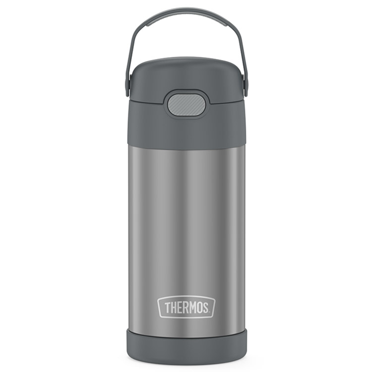 サーモス ステンレス ストロー 水筒 サーモス ステンレス水筒 グレー ストロー 350ml THERMOS 子供 無地