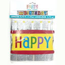 【7月4日20時-7月15日◆POINT10倍】送料無料/ バースデー ガーランド ホイル 誕生日バナー パーティグッズ フリンジ 誕生日 飾り付け 室内装飾 1m44cm