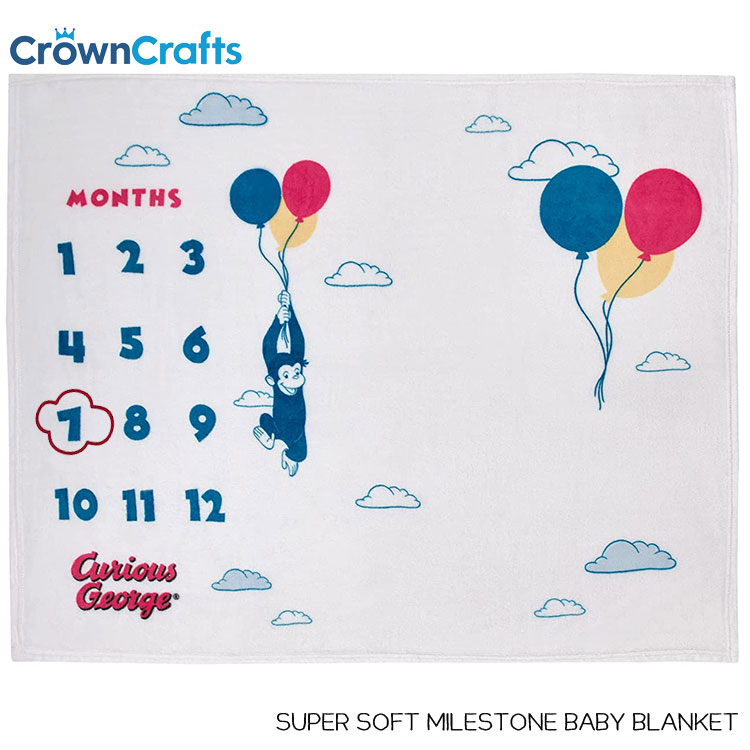 商品説明 メーカー Crown Crafts 商品名 Universal Curious George White, Blue, Red, and Yellow Balloons and Clouds Super Soft Milestone Baby Blanket サイズ 102cm×127cm　 材質 ポリエステル 100％、フェルト 生産国 Made in CHINA 仕様 記念写真やSNS映えするマイルストーンがプリントされた ふわふわな肌触りの柔らかいブランケット 成長の記録に赤ちゃんをブランケットの上に寝かせて 付属のリングで月齢の数字を囲めば、すぐに撮影できます！ 備考 ・ラッピング可(ラッピングバッグを商品と一緒にご購入下さい。) ・入荷時期によりデザイン・カラー変更の場合がございます。 ・輸入品特有の製造上のキズ、塗装剥がれ等や輸送時の外箱ダメージが見受けられる場合がございます。 ・メーカー出荷時の状態により、箱を修繕しお送りする場合もございます。 ■画像と商品が一部異なる場合もございますのでご了承ください。 ■在庫数、価格は日々変動いたします。 ※お買いもの前に必ずご確認ください。 ■アメリカ製品について ■お買い物ガイド 【検索キーワード】 ベビー 新生児 赤ちゃん ベビーシャワー 出産祝い プレゼント お祝い おくるみ スワドル ブランケット 1枚 ベビーフォト カード マイルストーン 記録 女の子 可愛い 男の子 オシャレ ブランド SNS instagram インスタ映え SNS映え 紫外線対策 防寒 おむつ替え ひざ掛け 月齢フォト丸洗い 起毛 寝相アート サニーマット お昼寝アート バースデイフォト マンスリーフォト