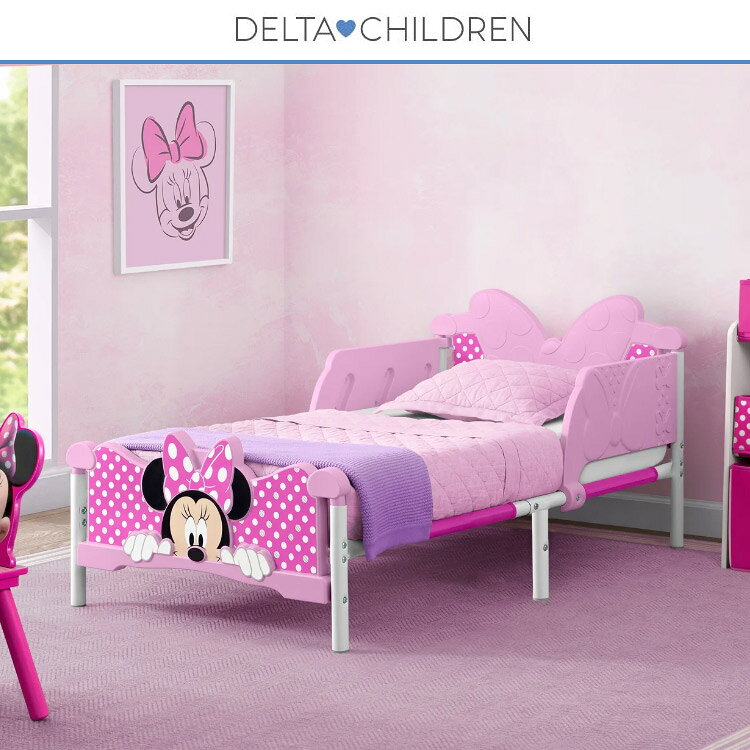 【スーパーSALE◆POINT3倍】デルタ 子供用ベッド ディズニー ミニーマウス 3D 子ども用 トドラーベッド キッズ 幼児 子供部屋 Delta Disney minnie [2]