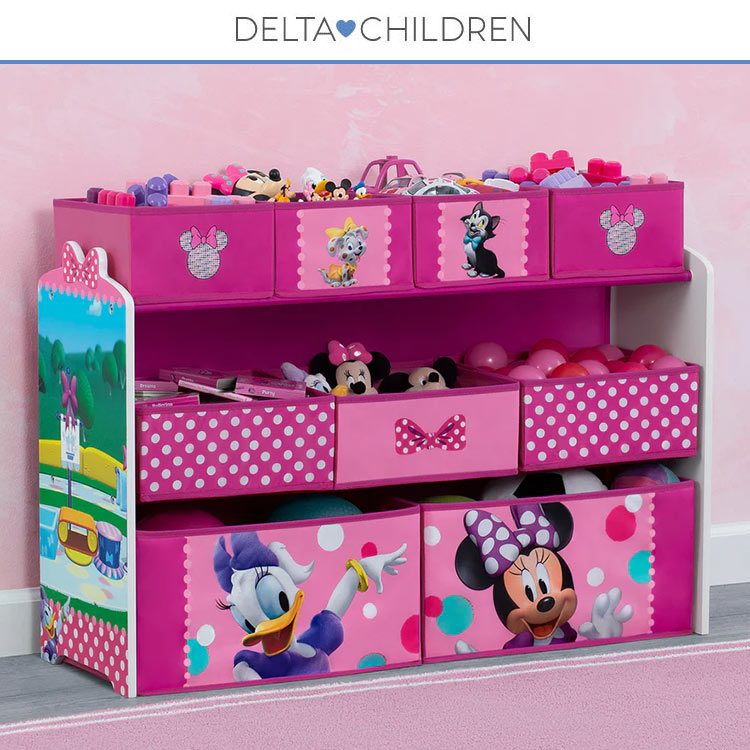 デルタ ディズニー ミニーマウス デラックス マルチ おもちゃ箱 収納ボックス マルチビン オーガナイザー 子供 Delta TB87272MN