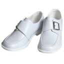 【売切価格】フォーマル靴 モンクシューズ 男の子 ホワイト 18.5-23.5cm