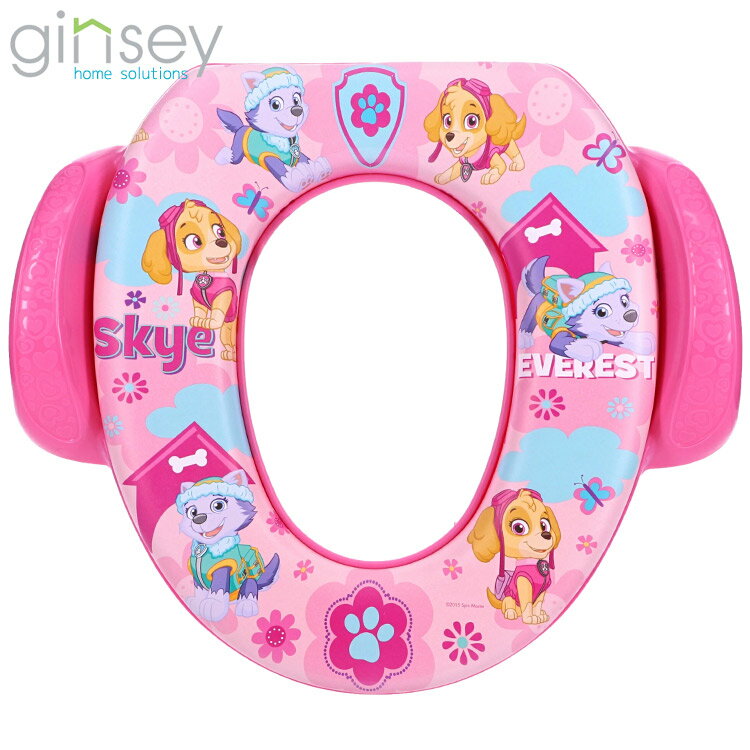 商品説明 メーカー Ginsey 商品名 PAW PATROL "GIRL PUPS UNITE" SOFT POTTY SEAT 型番 49635637 サイズ 本体(約)：30L×27W cm 取り付けできる大人用便座の内寸：約24.5L×20W 対象年齢 1歳半頃から6歳頃まで(メーカー参照) 生産国 Made in USA 仕様 ※こちらの商品の返品・交換は衛生の関係上、一切不可となっております。 トイレトレーニングを始める際にお勧め。 便座に置くだけなので、とっても便利。 ビニールコーティングされて、シートは取り外しが出来お手入れも簡単。 ※使用上の注意 　本商品はお子様一人用です。 　簡易式トイレ、温水洗浄便座、暖房便座等一部の洋式便座には取付不可の場合があります。 　トイレシートの上には立たないでください。 　保温式便座などは使用後は取り外し保管して下さい。 ※一般的な便座に適合していますが、輸入商品の為一部日本製の便座に取り付け出来ない場合も御座います。 備考 ・ラッピング可(ラッピングバッグを商品と一緒にご購入下さい。) ・入荷時期によりデザイン・カラー変更の場合がございます。 ・輸入品特有の製造上のキズ、塗装剥がれ等や輸送時の外箱ダメージが見受けられる場合がございます。 ・メーカー出荷時の状態により、箱を修繕しお送りする場合もございます。 ・ご使用時、必ず大人の方がそばで付き添って下さい。 ■画像と商品が一部異なる場合もございますのでご了承ください。 ■在庫数、価格は日々変動いたします。 ※お買いもの前に必ずご確認ください。 ■アメリカ製品について ■お買い物ガイド 【検索キーワード】 こども 子ども 子供 幼児 子供用 補助 補助便座 ソフト便座 おまる 置くだけ 簡単 清潔 ふかふか 可愛い 2歳 3歳 4歳 トレーニング トイトレ トイレ トイレット キャラクター パウパト スカイ