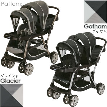【P10倍・8月4日20時〜+クーポン有】GRACO ベビーカー 2人乗り レディグロウ デュオ LX クリックコネクト グレイシャー /配送区分A