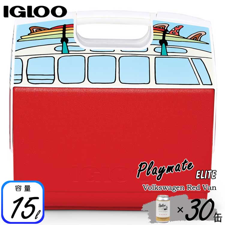 【夏物特集】イグルー クーラーボックス プレイメイト エリート フォルクスワーゲン レッドバン 15L Igloo PLAYMATE ELITE VW RED VAN