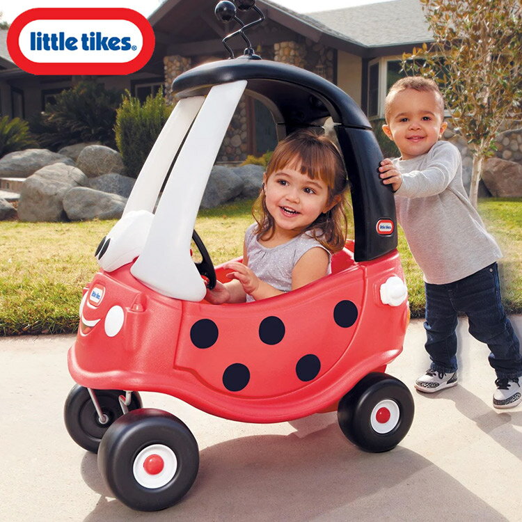 商品説明 メーカー Littletikes 商品名 Cozy Coupe - LADYBUG 型番 173059 サイズ 本体：74.9L×41.9W×91.5H cm BOX：41.9L×38.1W×73.0H cm 重さ 7.8 kg 対象年齢 1歳半から22.7kgまで(メーカー参照) 安全基準 米国安全基準適合(ASTM) ヨーロッパ規格適合(EN-71) 材質 プラスチック 生産国 Made in USA 仕様 ・足蹴りが出来ない小さなお子様は、フロアカバーを使用しベビーカーの様にお使いいただけます。 ・屋根には押しやすいプッシュハンドル付き ・ドリンクホルダー付き ・前輪は360度回転 備考 ・ラッピング不可 ・組立必要/説明書図解（英語表記） ・入荷時期によりデザイン・カラー変更の場合がございます。 ・小さなパーツを含む場合がございます、お子様から離れて大人の方が組み立て下さい。 ・組み立て時に加工が必要な場合や、ボルト・ネジなどを別途お手配頂く場合もございます。 ・輸入品特有の製造上のキズ、塗装剥がれ等や輸送時の外箱ダメージが見受けられる場合がございます。 ・メーカー出荷時の状態により、箱を修繕しお送りする場合もございます。 ・ご使用時、必ず大人の方がそばで付き添って下さい。 ※注意事項 プラスチック成形において製造工程上、出っ張りやバリが残っている場合が御座います。 組み立ての際に出っ張りやバリが残っていないか保護者の方がご確認の上安全にご使用をお願い致します。 (バリを除去する際はバリ取りまたはカッター等でバリを除去頂きサンドペーパー等で後処理をお願い致します。)。 ※お買いもの前に必ずご確認ください。 ■アメリカ製品について ■お買い物ガイド 【検索キーワード】 Littletikes Cozy Coupe 642302 乗用玩具 車 恐竜 コージークーペ 足けり 手押し 足蹴り乗り物 ダイナソー キックカー ライドオン 子供 キッズ アメリカ