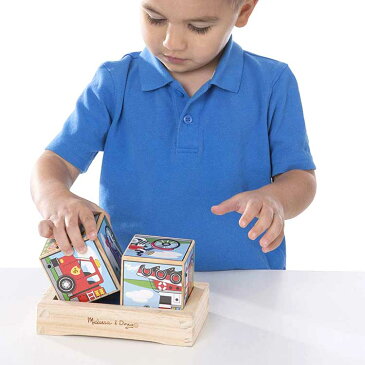 【6月20日〜25日セール】メリッサ＆ダグ ビークル サウンド キューブ ブロック ゲーム 知育パズル Melissa&Doug 1272