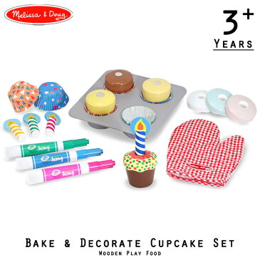 【P2倍・〜6月25日00時+クーポン有】Melissa&Doug デコレートカップケーキおままごと木製 メリッサ＆ダグ