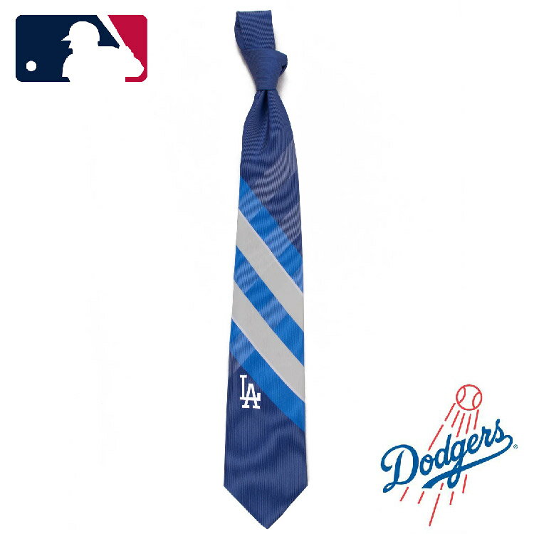 樂天商城 - 【楽天スーパーSALE★ポイント3倍】MLB公式商品 ロサンゼルス・ドジャース ネクタイ グリッド 柄 LA メジャーリーグ Los Angeles Dodgers ファッション小物 アクセサリー MLB メンズ