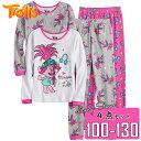 【楽天スーパーSALE◆半額商品】トロールズ パジャマ 2着 4点セット 長袖 長ズボン トロール 子供用 キャラクター 寝巻き 90 100 110 120 ...