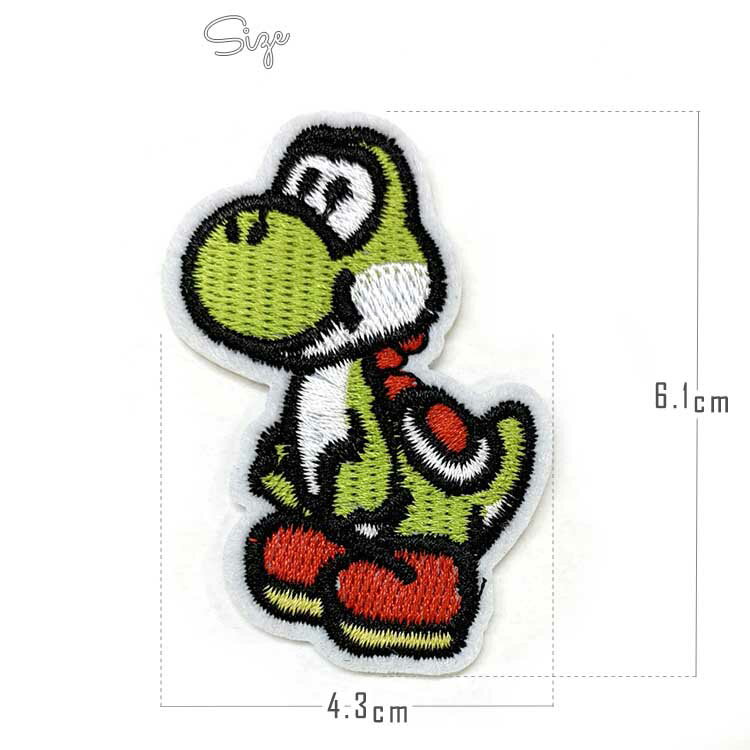 【4/24.20時-5/7.23時限定◆ポイント3倍】送料無料/ ワッペン マリオブラザーズ ヨッシー 刺繍 アイロン キャラクター MARIO ワッペン アップリケ