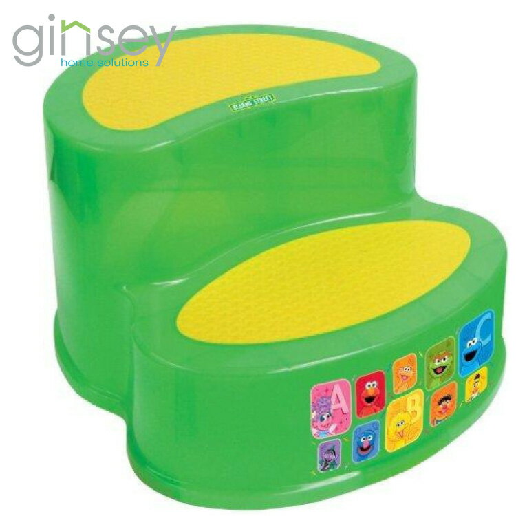 【訳あり】子供 2段 ステップ セサミストリート グリーン 滑り止め付き 男の子 女の子 踏み台 キャラクター ステップスツール