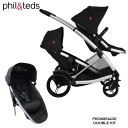 【お買い物マラソン・P10倍】Phil&teds プロムナード ダブルキット ブラック フィル&テッズ