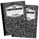 【マラソン限定◆POINT3倍】送料無料/ 2冊セット マーブル ノート コンポジション ブック アメリカ 定番 大学ノート 100シート 200ページ 横罫 ...