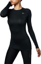 【メール便OK】UNDER ARMOUR(アンダーアーマー) 1358604 レディース UAヒートギア コンプレッション ロングスリーブ クルー スポーツインナー