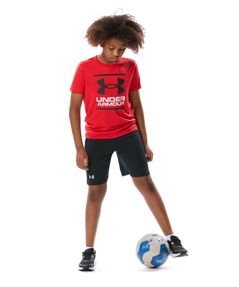 【メール便OK】UNDER ARMOUR(アンダーアーマー) 1378275 ジュニア UAテック ショートスリーブ Tシャツ＆ショーツセット 子供用 2点セット 1