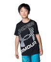 【メール便OK】UNDER ARMOUR(アンダーアーマー) 1384684 キッズ ジュニア UAテック スーパービッグロゴ ショートスリーブTシャツ 子供用