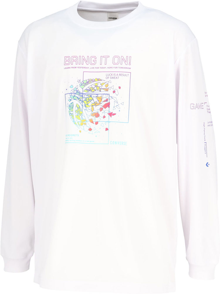 【メール便OK】プリントロングスリーブシャツ メンズ 長袖Tシャツ ロンT バスケットボール CONVERSE(コンバース) CB252367L