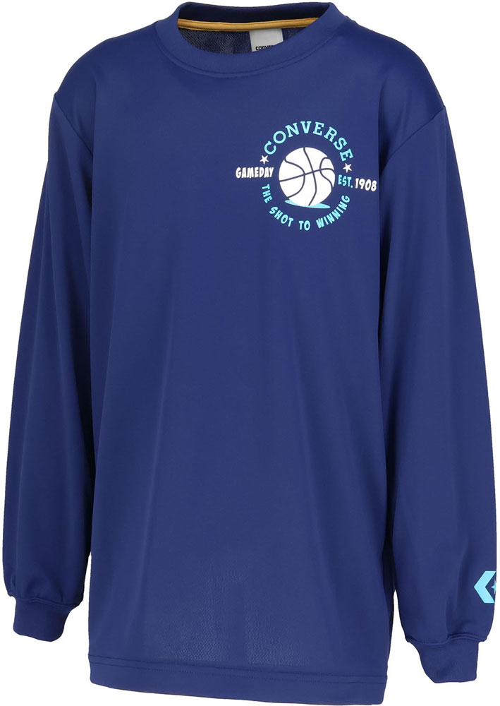 【メール便OK】CONVERSE(コンバース) CB452360L Jr.プリントロングスリーブ ジュニア 長袖Tシャツ ロンT バスケットボール