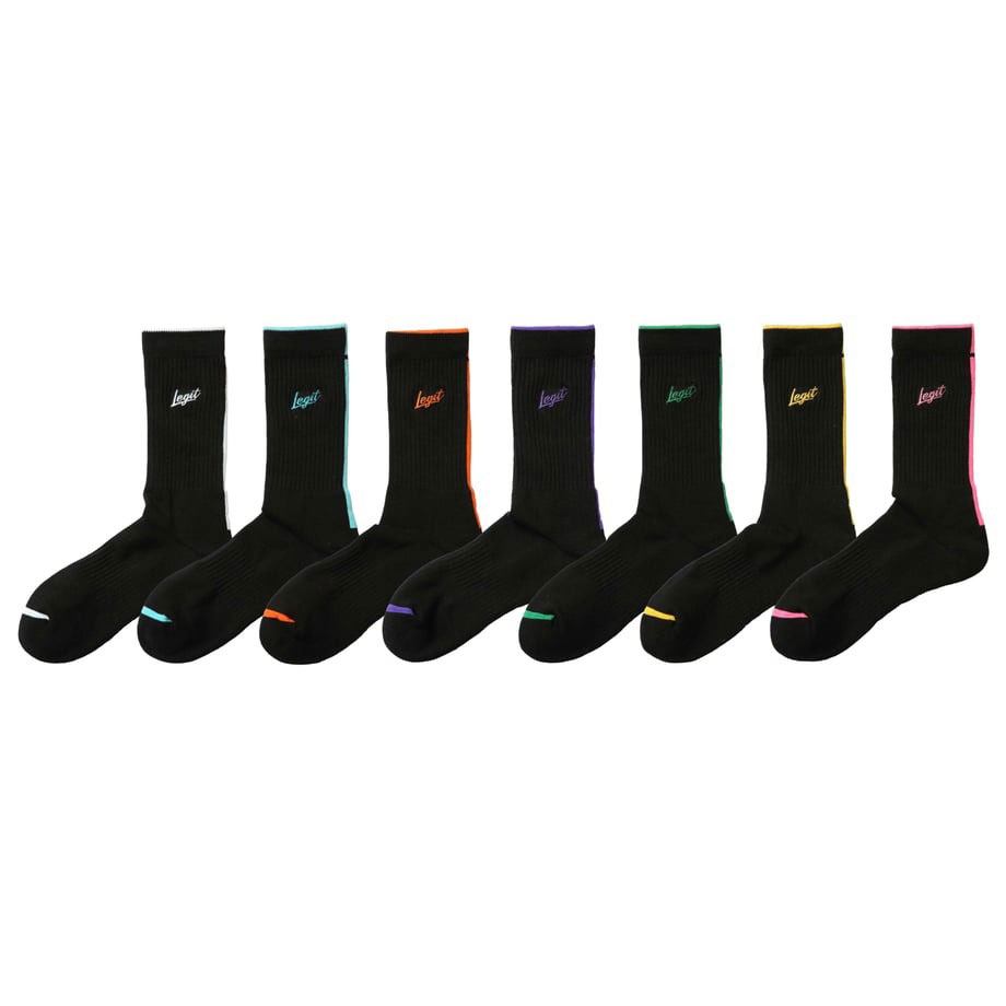 �ڥ᡼����OK�ۥ�˥��å��� ����˥� �Х��� ���å��� �ߥɥ�� BRUSH UP SOCKS LEGIT(�쥸�å�) LE-SO-08 BLK