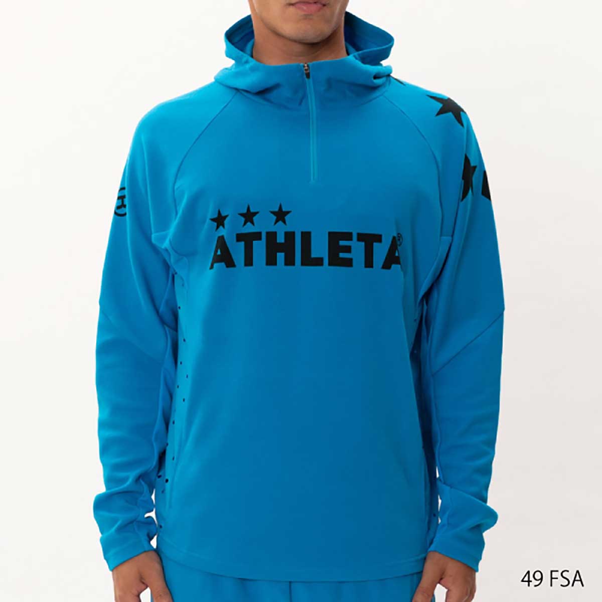 品番 03348 ブランド ATHLETA(アスレタ) 詳細 ●ライトスウェットパーカーメインに吸汗速乾性のある裏メッシュのライトスウェット素材を使用、高い通気性と軽量化のため背中にはレーザーでドットメッシュ加工をした 軽量ウーブン素材を採用したカラースウェットパーカー■MATERIAL : 裏メッシュニット/POLYタフタ/メッシュニット■COMPOSITION : 本体：ポリエステル65％ 綿35%　 後身：ポリエステル100% 　袖下・ポケット布：ポリエステル100%■サイズS/M/L/O着丈(BC)/65/68/71/74身巾/49.5/52.5/55.5/58.5裄丈/80/83/86/89袖口巾/10.5/11/11.5/12天巾/19/20/21/22裾巾/45.5/48.5/51.5/54.5 ※在庫はメーカーと共有しておりますので、店頭在庫が欠品の場合はメーカー取り寄せとなり、入荷まで1週間ほど掛かる場合もございます。※メーカー在庫は非常に流動的でございます。メーカー在庫完売の為、商品をご用意することが出来ない場合がございます。※モニタ閲覧環境によっては、画面の商品と実際の商品の色が異なって見える場合がありますがご了承ください。※当店では複数店舗で在庫を共有している為、稀にご注文が重なり在庫切れとなる場合がございます。その際はメールにてご連絡させていただいております。ご了承くださいませ。メーカー希望小売価格はメーカーサイトに基づいて掲載しています。