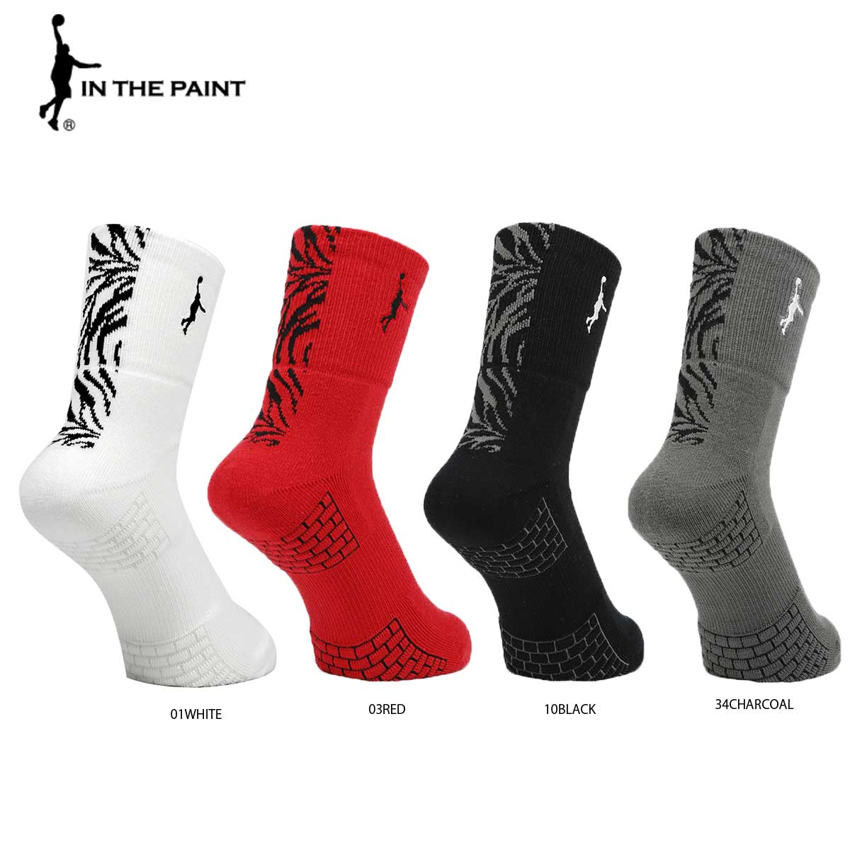 【メール便OK】IN THE PAINT(インザペント) ITP21432 WAFFLE SOLE SOCKS バスケットソックス ワッフルソール