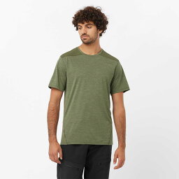 【メール便OK】SALOMON(サロモン) LC2234700 OUTLINE SS TEE メンズ ショートスリーブ 半袖Tシャツ 超軽量 速乾