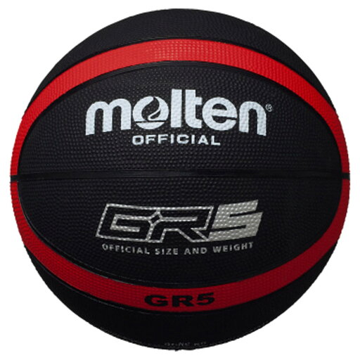 molten(モルテン) BGR5KR GR5 ゴムバスケットボール 5号球 ブラック×レッド molten(モルテン) BGR5KR GR5 ゴムバスケットボール 5号球 ブラック×レッド