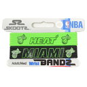 【半額以下80%OFF】NBA NEON BAND 2PACK SKOOTZ ネオングリーンリストバンド 2本組み マイアミ・ヒート