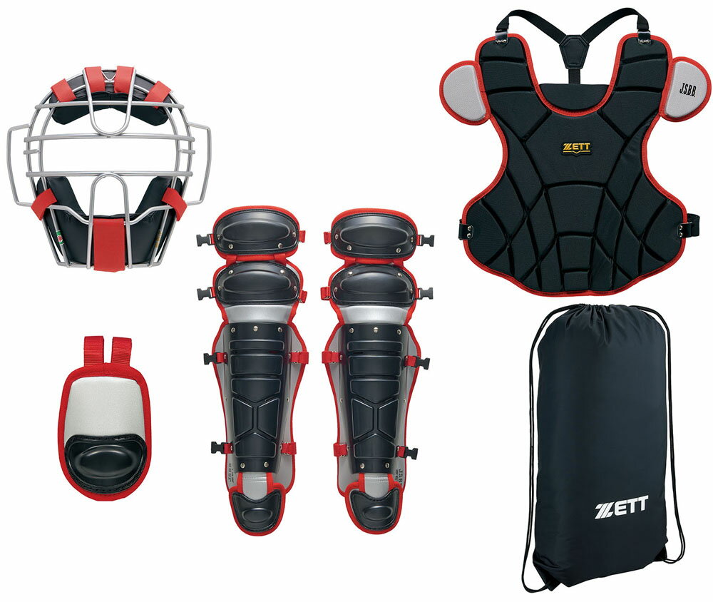 ZETT(ゼット) BL3332A 軟式キャッチャー 防具4点セット 軟式野球 プロテクター